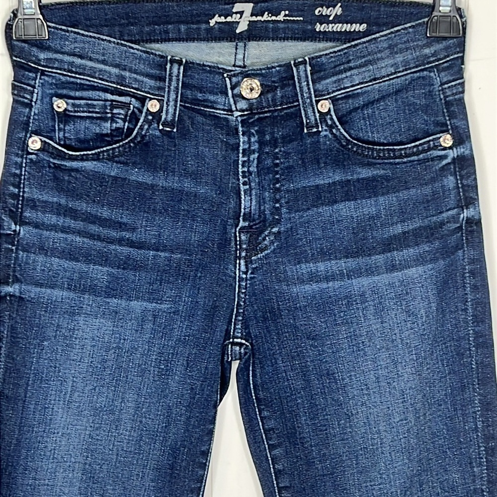 7 for all Mankind Crop Roxanne Dark Wash Jeans Size 26 - Picture 2 of 10